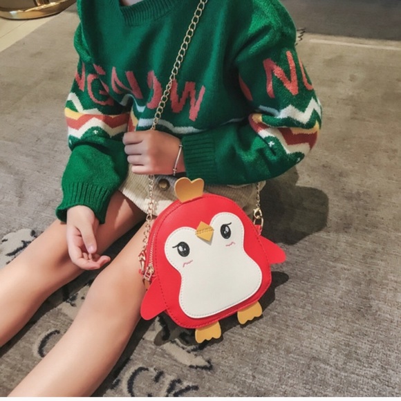 Penguin Purse Red Crossbody - Picture 3 of 4